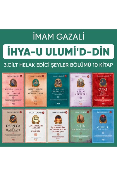 Çelik Yayınevi İhyâu Ulûmi’d-Din – 3. Cilt: Helâk Edici Şeyler (10 Kitap Set)