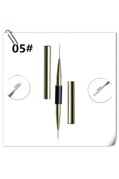 Choice G-B243-5 Dual End Nail Art Stripes Lines Liner DIY Painting Brush Liquid Powder Acrylic UV GEL Exten