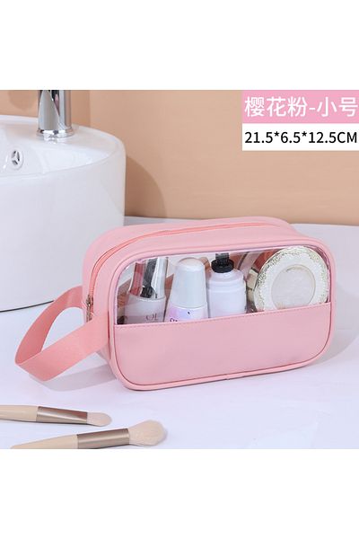 Choice pink S Portable Travel cosmetic bag Women Transparent Makeup Bag Large-Capacity Bath Wash Bags Multi
