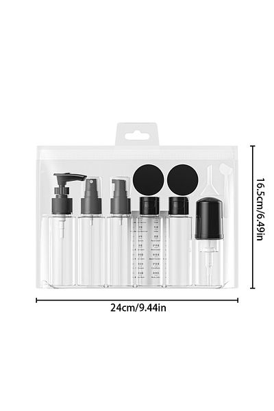 Choice 50ml black 11pcs/Set Travel Botttle Set 60ml Refillable Bottle Soft Plastic Lotion Shampoo Container