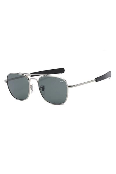 Choice As Show Silver Grey Fashion American Army Military Optical AO Pilot Sunglasses For Men Women Classic