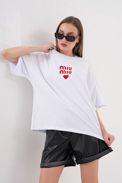 JANSO GROUP -Women's Cotton Printed A04 Short Sleeve Tshirt Oversize Large Size