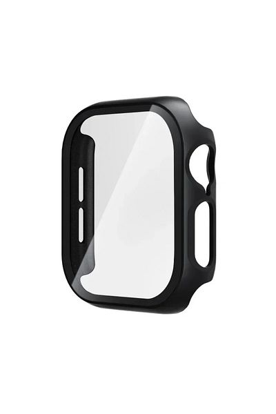 Choice سلسلة 10 46 مم 01 أسود زجاج مقوى + غطاء لساعة Apple Watch 10 42 مم 46 مم شاشة صلبة غير لامعة من البولي كربونات