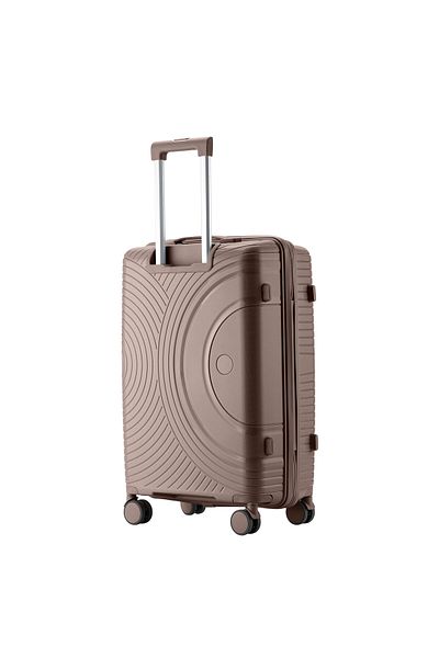 Senator Unisex Hard Case Medium Luggage Lightweight PP Fashion Trolley Luggage | 360°Degree| KH1010 Khaki