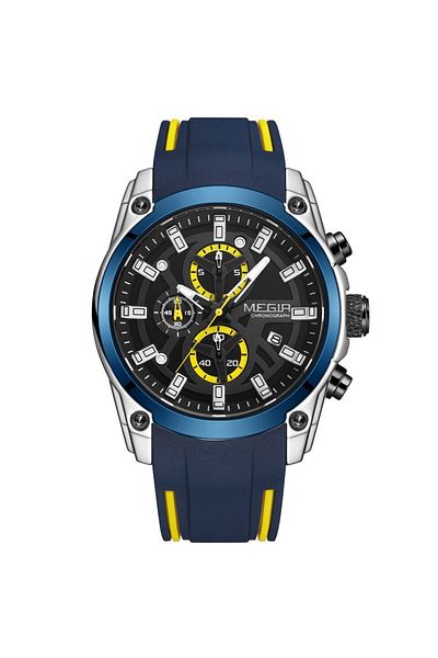 Choice Blue MEGIR Men's Watches Top Brand Luxury Sport Military Wristwatch Chronograph Luminous Date Quartz
