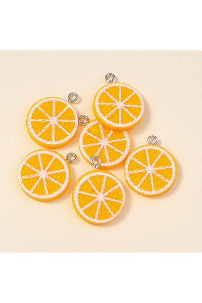 Choice as picture 10pcs Cute Cartoon Resin Lemon Charms for Jewelry Making Orange Pendants Necklaces Earrin