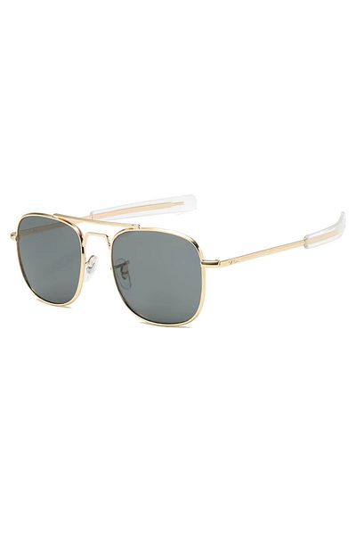 Choice As Show Gold Grey Fashion American Army Military Optical AO Pilot Sunglasses For Men Women Classic R