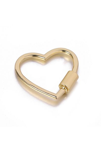 Choice Gold Heart Shaped Opening Buckle Metal Spring Gate Ring Keychain Dog Chain Connection Buckles Bag La