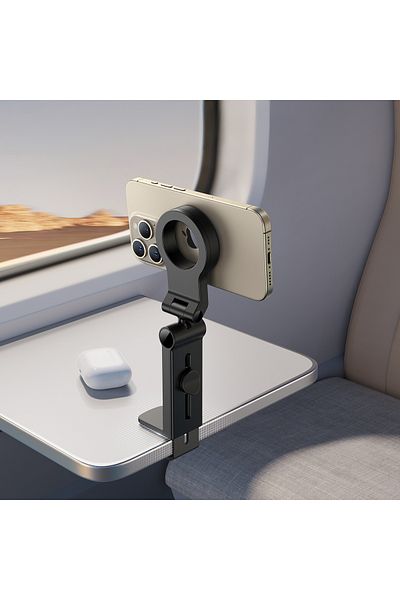 Joyroom Suport magnetic de telefon pentru avioane, pentru masă și spătar, negru
