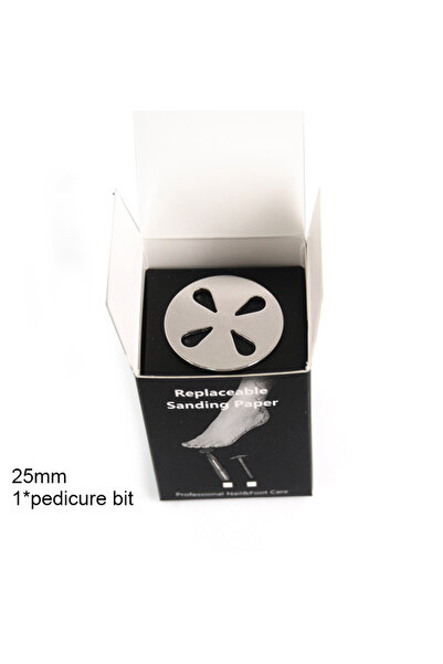Choice1 قطعة واحدة من مثقاب باديكير مجوف 25 مم، قرص ورق صنفرة مانيكير 3/32 بو...