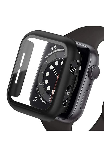 Choice Series 9-7-8 45mm Black 2 Tempered Glass+cover For Apple Watch Case 9 8 41mm 45mm 42mm 38mm PC bumpe