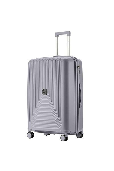 Senator Unisex Hard Case Large Luggage Lightweight PP Trolley Luggage |3-Digit Combination KH1009-Light Grey