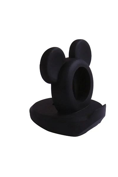 Choice 01-Black Desktop stand for Apple Watch Series 10 9 8 7 6 SE 5 and 4 iWatch silicone charger 46mm 44m
