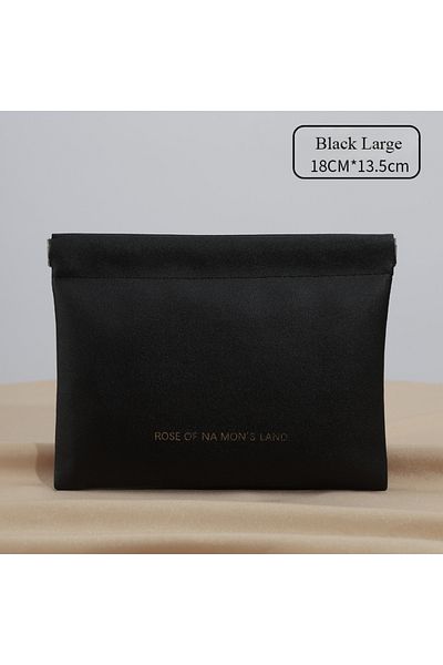 Choice Black Large 2025 Closed Bullet Bag Mini PU Earphone Storage Bag Candy colored Coin Bag Zero Wallet L