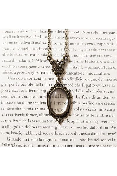 Choice A Gothic Vintage Magnifying Glass Pendant Necklaces for Women Steampunk Victorian Jewelry Gift for .