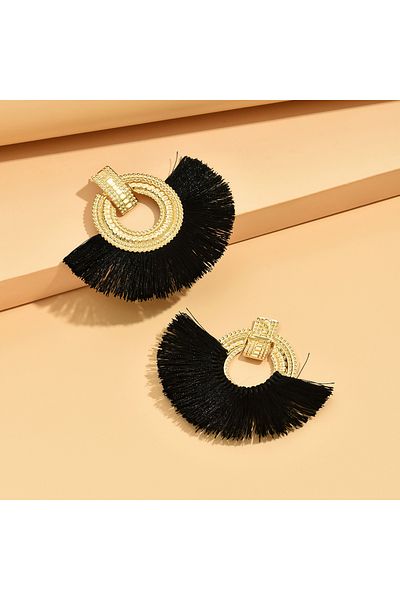Choice Blue Fashion Bohemian Earrings for Women Big Tassel Dangle Blue Fringe Female Earrings Statement Wed
