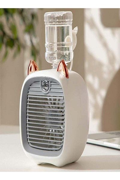 Generic Portable Mini Air Conditioner Fan USB Air Cooler Fan Humidifier 3 Speed 2 Mode Spray Mute Cooler for