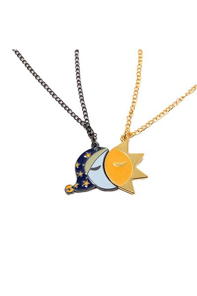 Choice N1184 Sun Moon Friendship Necklace Enamel Fnaf Jewelry Fnaf Costume Gift For Men Women And Fans Kids