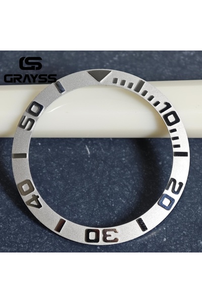 Choice علبة ساعة GRAYSS سيراميكية بيضاء مقاس 38 مم لساعة SUB مقاس 40 مم، إطار...