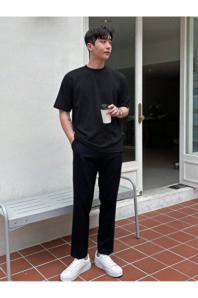 Lider Leather تيشيرت رجالي فضفاض مقاس كبير