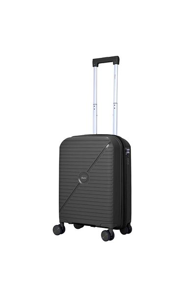 Senator Unisex Expandable Hard Case Carry On Luggage Lightweight PP Fashion Trolley Luggage KH1006 - Black