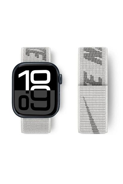 Choice S10-46 42 44 45 49mm 89 NEW-White Nylon Sport Strap for Apple Watch Band 49mm for Nikz Loop Bracelet