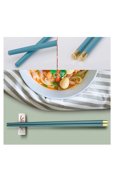 OEM Set of 5 pairs of Chinese chopsticks, 24 cm, fiberglass, nylon, multicolor