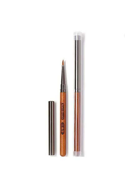 Choice G-B606 Round Wood Handle Triangular Petal Nail Brush Acrylic Nail Art Liner Brush Stripes Grid Flowe