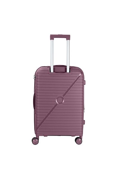 Senator Unisex Expandable Hard Case Medium Checked Luggage Lightweight Fashion Trolley Luggage KH1006 Purple