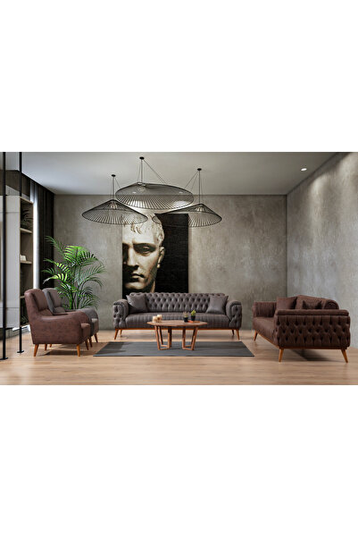 inegölmobilyası Arte Koltuk Takımı %100 Gürgen 3+3+1+1