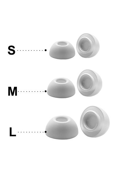 Choice White 3 Pairs Ear Tips for Airpods Pro Noise Reduction Silicone Earbuds Ear Pads Earplug Cover for A