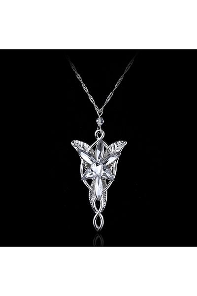 Choice N556-silver. Movie The Lord Arwen Evenstar Necklaces Elf Princess Arwen Twilight Star Crystal Pendan