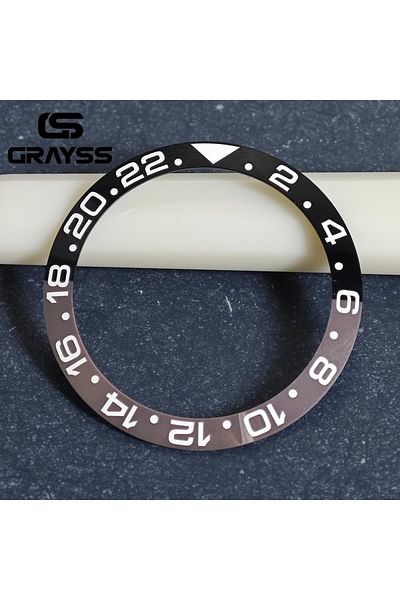 Choice علبة ساعة GRAYSS سيراميكية سوداء رمادية مقاس 38 مم لساعة SUB مقاس 40 مم مع إطار من سبائك معدنية وحلقة مائلة NH35 NH3