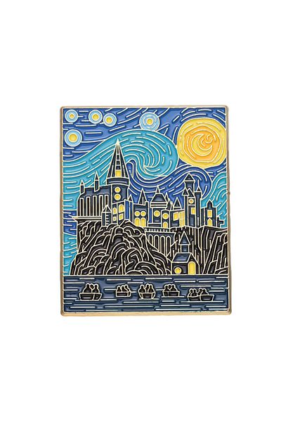 Choice XZ8439 Oil Painting Series Enamel Pins Cartoon Character Castle Brooches Backpack Shirt Lapel Badges