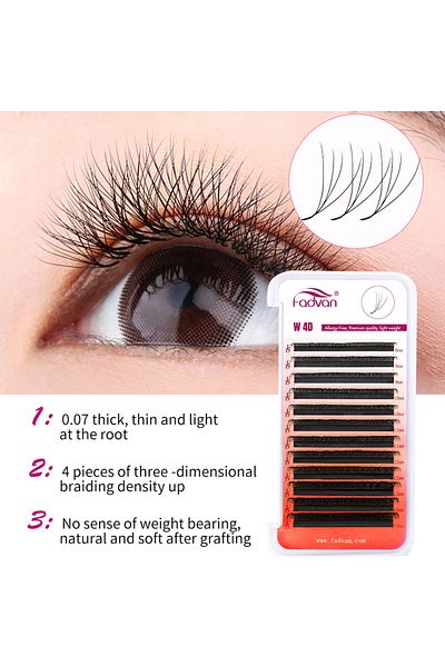 Choice 814mix D Fadvan 4d W Shape Easy To Embellish Eyelash Extension C/d Curl Premade Volume Fans Soft Sty
