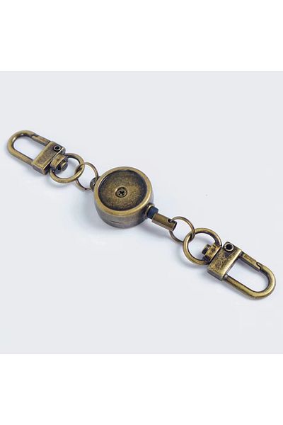 Choice Black Bronze Retractable Badge Key Holder Holder Badge Reel Anti-theft Metal Easy-to-pull Buckle Rop