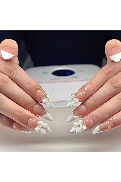 Choice أزرق سماوي 24 قطعة أظافر قصيرة مربعة وردية اللون أظافر صناعية فرنسية أظافر صناعية قابلة للإزالة للأزواج D