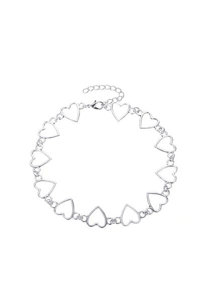 Choice Sliver Heart Hollow Out Necklaces Women Adjustable Electroplated Alloy Accessories Summer Women Chok