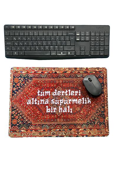 rakkun shop A Carpet That Sweeps All Worries Pattern Printed Mouse Pad (28X40 cm)