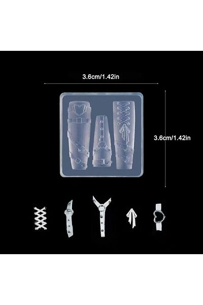 Choice JK belt mold184 1pc 3D Bow-Shaped Silicone Nail Mold, Self-Adhesive DIY Nail Art Mold, Salon Accesso