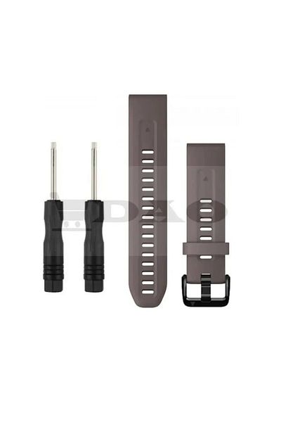DAO Curea din silicon gri DAO, 26mm, sistem QuickFit, 2 surubelnite incluse, compatibila Samsung, Huawei
