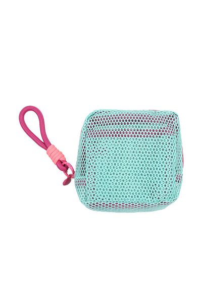Choice green Women's Makeup Pouch Reusable Multi-purpose Square Toiletry Bag Handle Mesh Zipper Bags Light