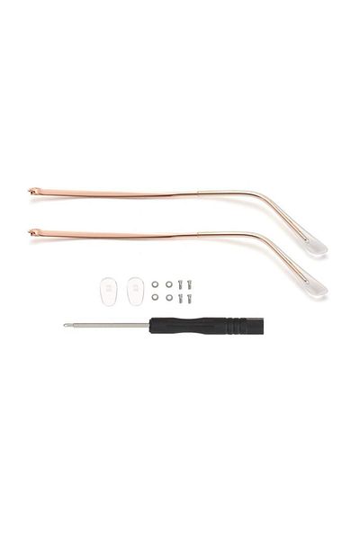 Choice rose gold 1 Pair Transparent Foot Cover Glasses Arm Replacement Leg Sunglasses Eyeglasses Replacemen