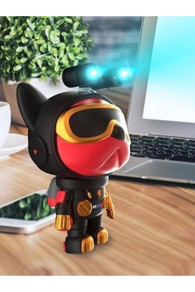 moryconcept Uzay Köpeği Astronot Başlıklı Projektör Gece Lambası Şarjlı