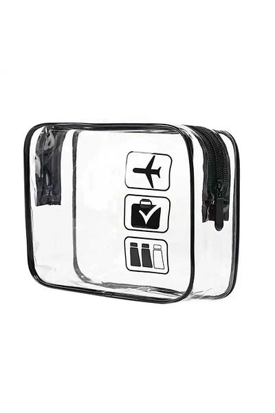 Choice black Pvc Plastic Bag Waterproof Cosmetic Bag Travel Cosmetic Storage Bag Satchel Satchel Transparen