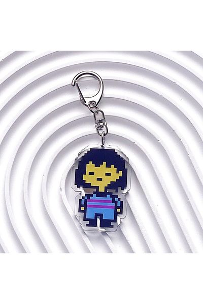Choice 5cm 15 UNDERTALE Pixel Games Sans Acrylic Keychain Accessories Bag Charm Cute Cartoon Backpack Penda