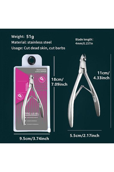 Choice Silvery 1pc Nail Clippers Professional Cuticle Nipper Cutter Trimmer Tweezers Pusher Scissors for De
