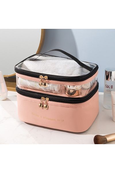 Choice Pink Portable Washing Bag Big Capacity Makeup Bags Waterproof Travel Storage Bag Travel Handbag Cosm
