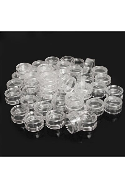 Choice1 100 قطعة 50/100 قطعة 2.5 جرام عينة جرة كريم شفافة زجاجات مستحضرات تجميل صغيرة حاويات وعاء شفاف لـ Na