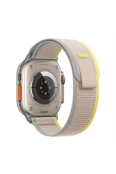 Choice S10-46 42 44 45 49mm Yellow with Beige Strap for Apple Watch Band 49mm 45mm 44mm 40mm 41mm 42mm 38 4
